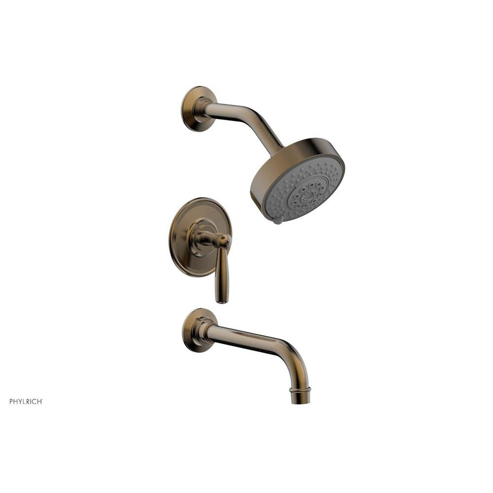 Phylrich - Pb Tub & Shwr Kit Works, Lever Handle - Antique Brass
