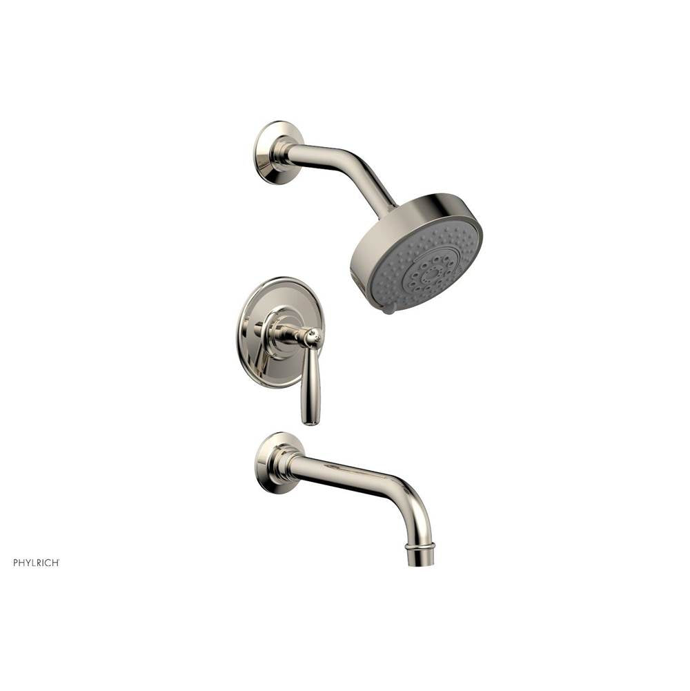 Phylrich - Pb Tub & Shwr Kit Works, Lever Handle - Polished Nickel