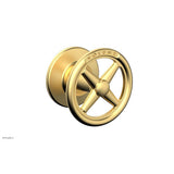 Phylrich - Volume Control Trim Works, Cross Handle Engraved - Burnished Gold