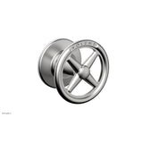 Phylrich - Volume Control Trim Works, Cross Handle Engraved - Satin chrome