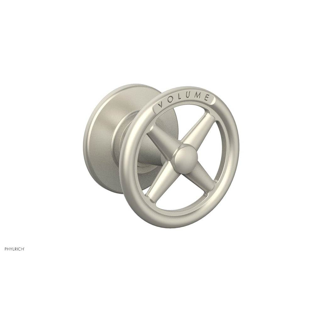 Phylrich - Volume Control Trim Works, Cross Handle Engraved - Burnished Nickel