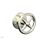 Phylrich - Volume Control Trim Works, Cross Handle Engraved - Satin Nickel