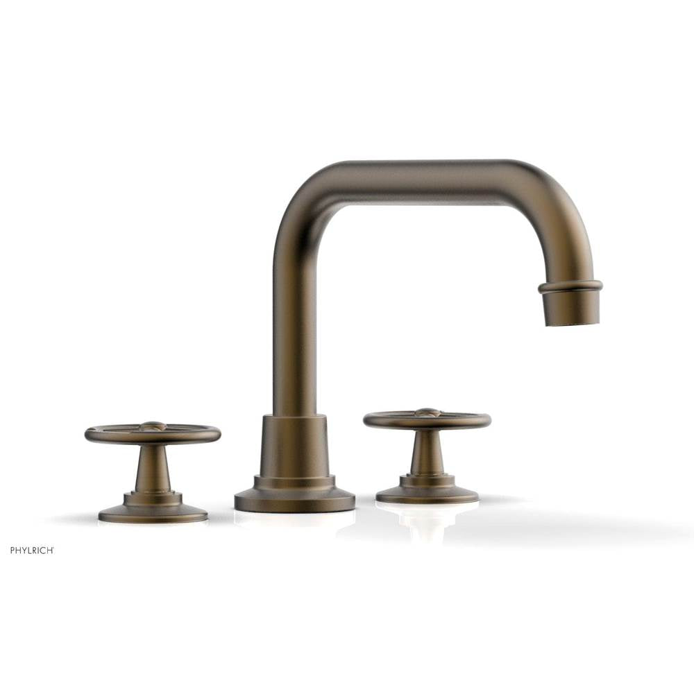 Phylrich - Deck Tub Set Works, Cross Handle - Old English Brass