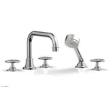 Phylrich - Deck Tub Set Works W/ Hs, Cross Handle - Burnished Gold