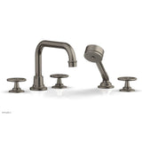 Phylrich - Deck Tub Set Works W/ Hs, Cross Handle - Satin chrome