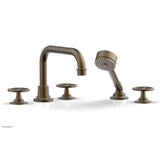 Phylrich - Deck Tub Set Works W/ Hs, Cross Handle - Polished Brass Uncoated