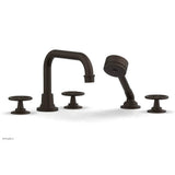 Phylrich - Deck Tub Set Works W/ Hs, Cross Handle - Antique Brass