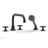 Phylrich - Deck Tub Set Works W/ Hs, Cross Handle - Antique Bronze
