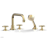 Phylrich - Deck Tub Set Works W/ Hs, Cross Handle - Polished Chrome