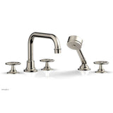 Phylrich - Deck Tub Set Works W/ Hs, Cross Handle - Satin Brass