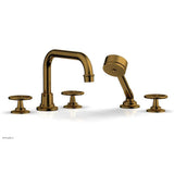 Phylrich - Deck Tub Set Works W/ Hs, Cross Handle - Polished Brass