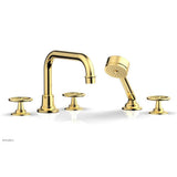Phylrich - Deck Tub Set Works W/ Hs, Cross Handle - French Brass