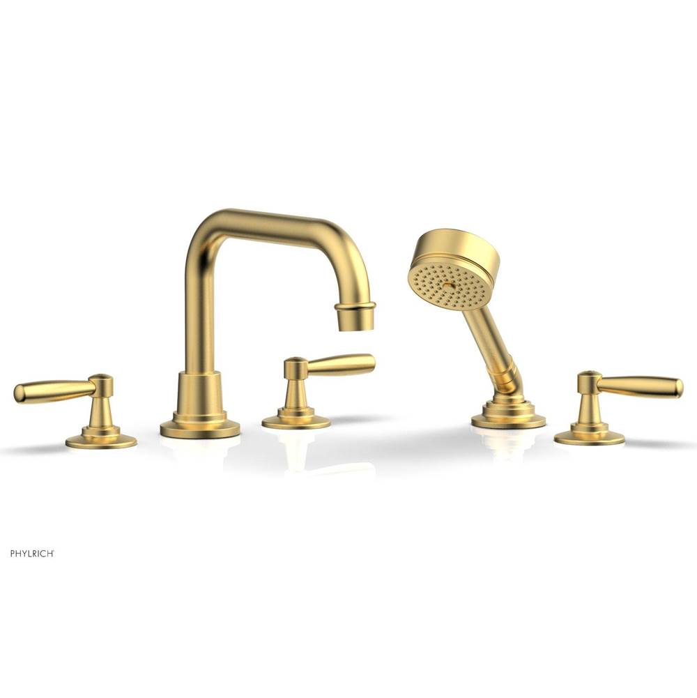 Phylrich - Deck Tub Set Works W/ Hs, Lever Handle - Satin Gold