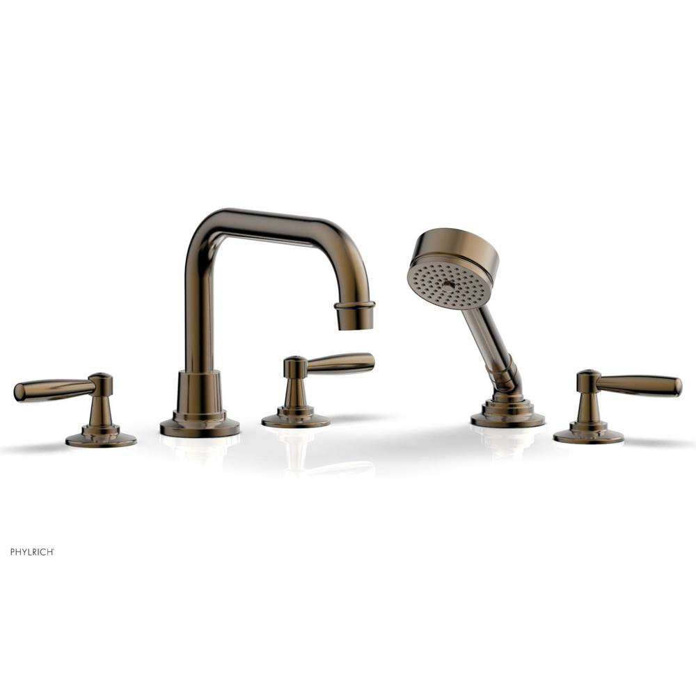 Phylrich - Deck Tub Set Works W/ Hs, Lever Handle - Old English Brass