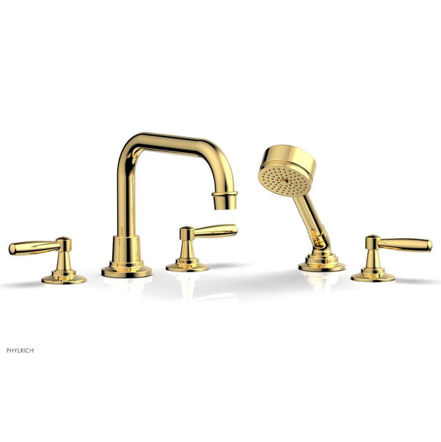 Phylrich - Deck Tub Set Works W/ Hs, Lever Handle - French Brass