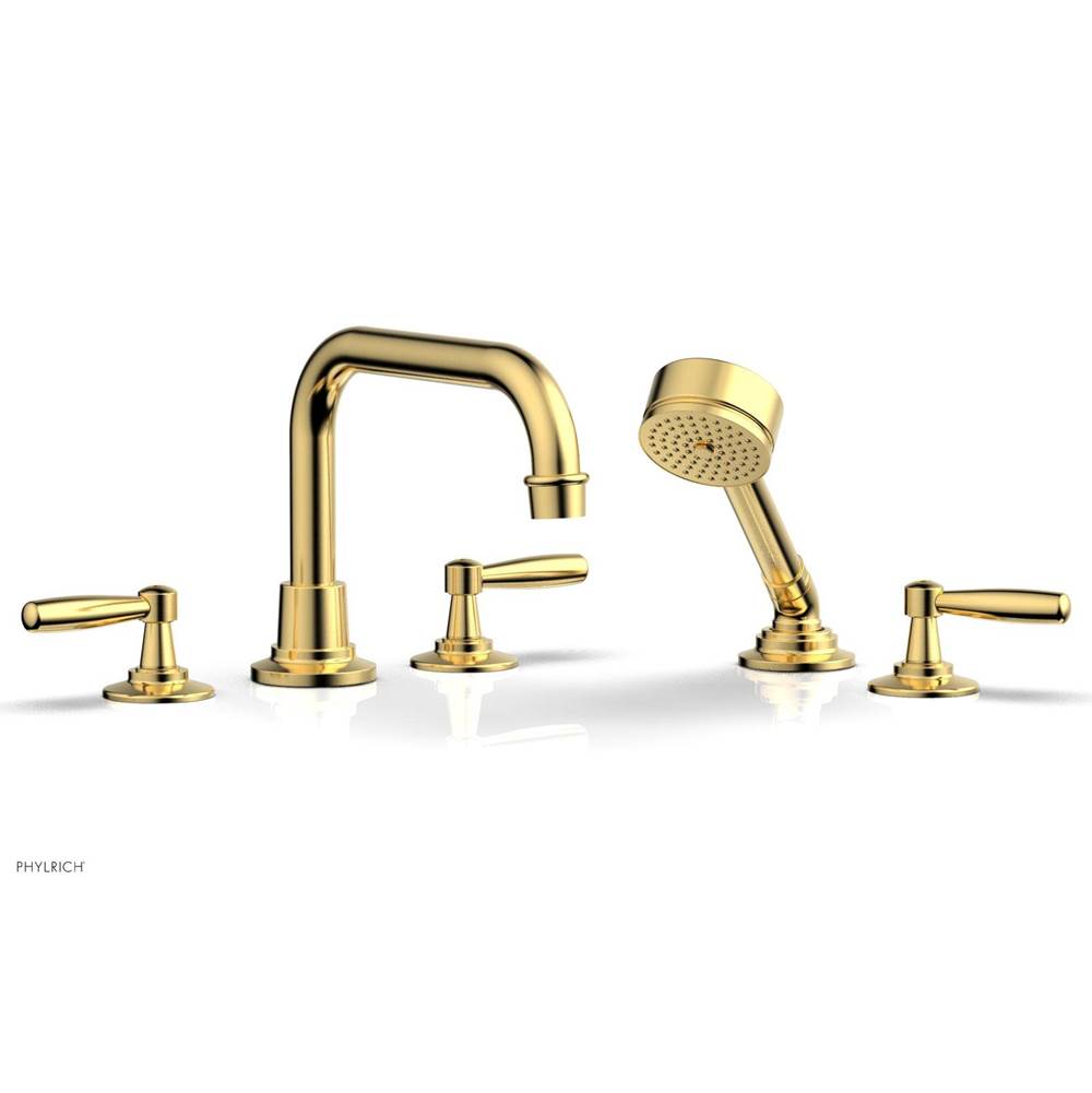 Phylrich - Deck Tub Set Works W/ Hs, Lever Handle - Polished Gold