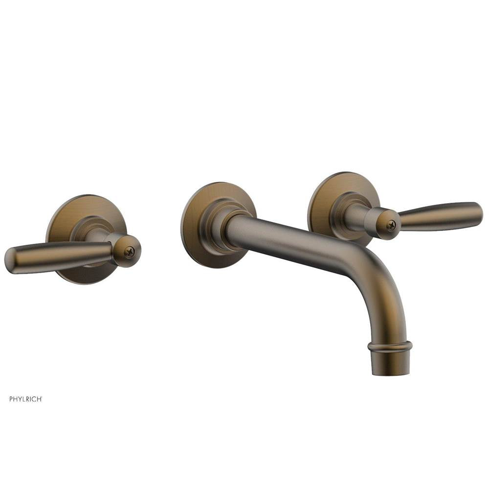 Phylrich - Wall Tub Set Works, Lever Handle - Old English Brass