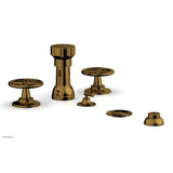 Phylrich - Four Hole Bidet Set Works, Cross Handle - French Brass