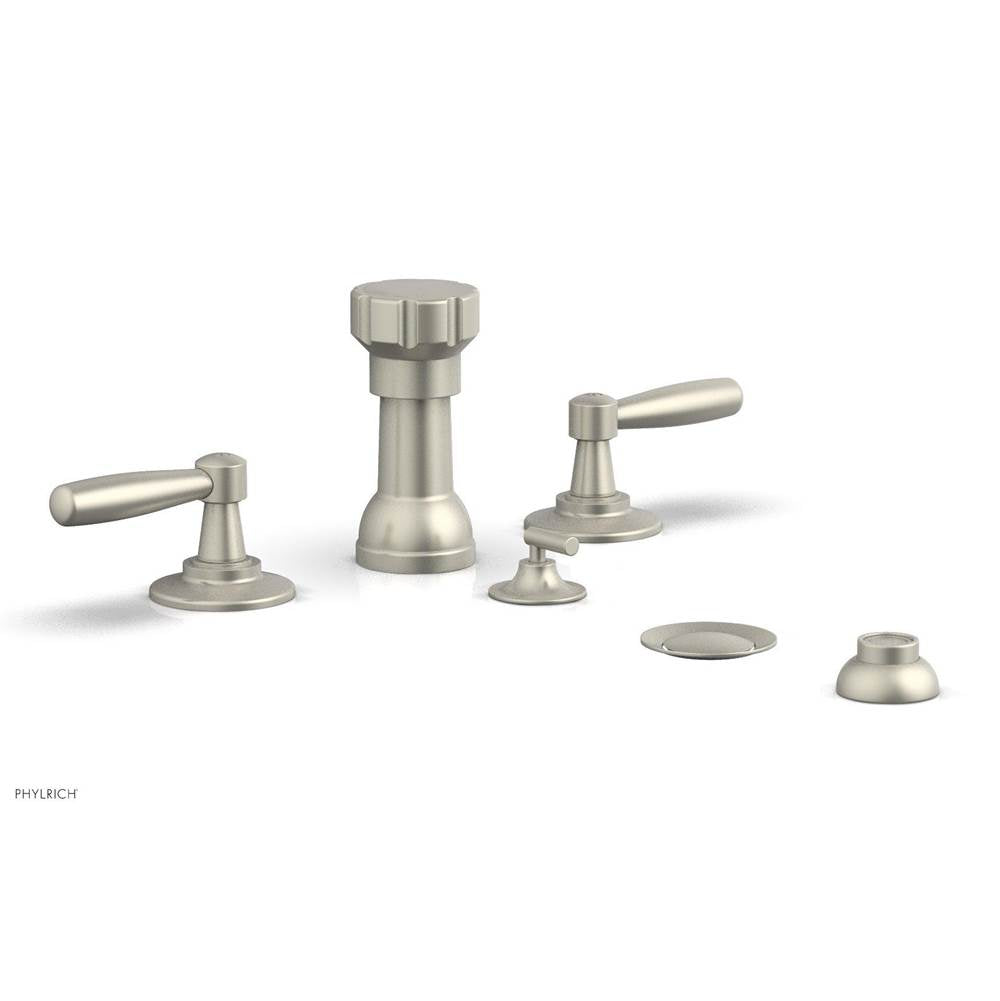 Phylrich - Four Hole Bidet Set Works, Lever Handle - Burnished Nickel