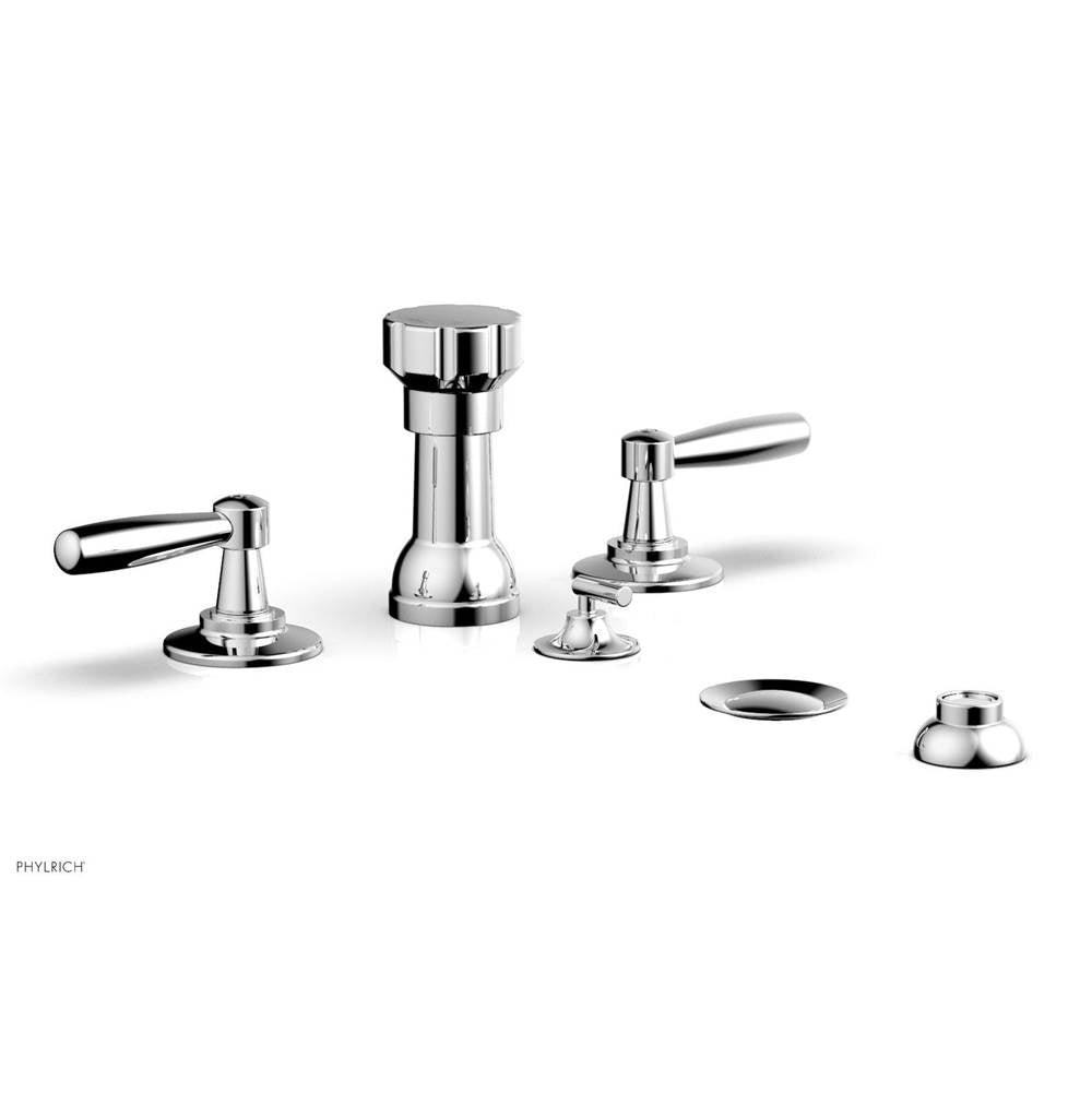 Phylrich - Four Hole Bidet Set Works, Lever Handle - Polished Chrome