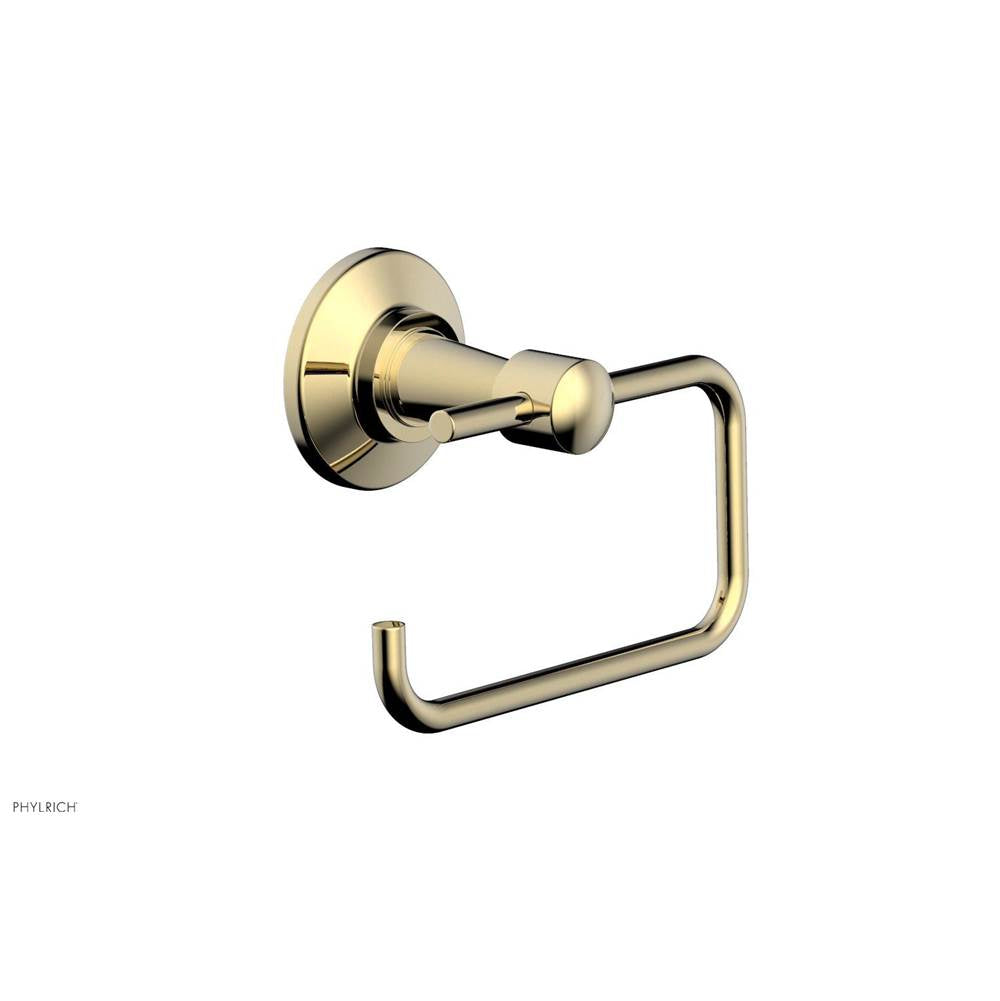 Phylrich - Single Post Paper Holder, Works - Polished Brass Uncoated