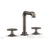Phylrich - WORKS 2 Widespread Faucet, Square Spt, Hight Spout, Cross Handles - Pewter