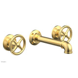 Phylrich - Wall Lav Faucet Works Industrial, Cross Handles - Burnished Gold