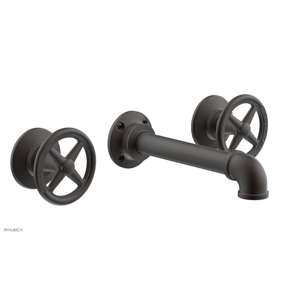 Phylrich - Wall Lav Faucet Works Industrial, Cross Handles - Oil Rubbed Bronze