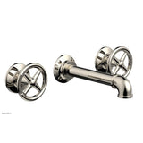 Phylrich - Wall Lav Faucet Works Industrial, Cross Handles - Polished Nickel