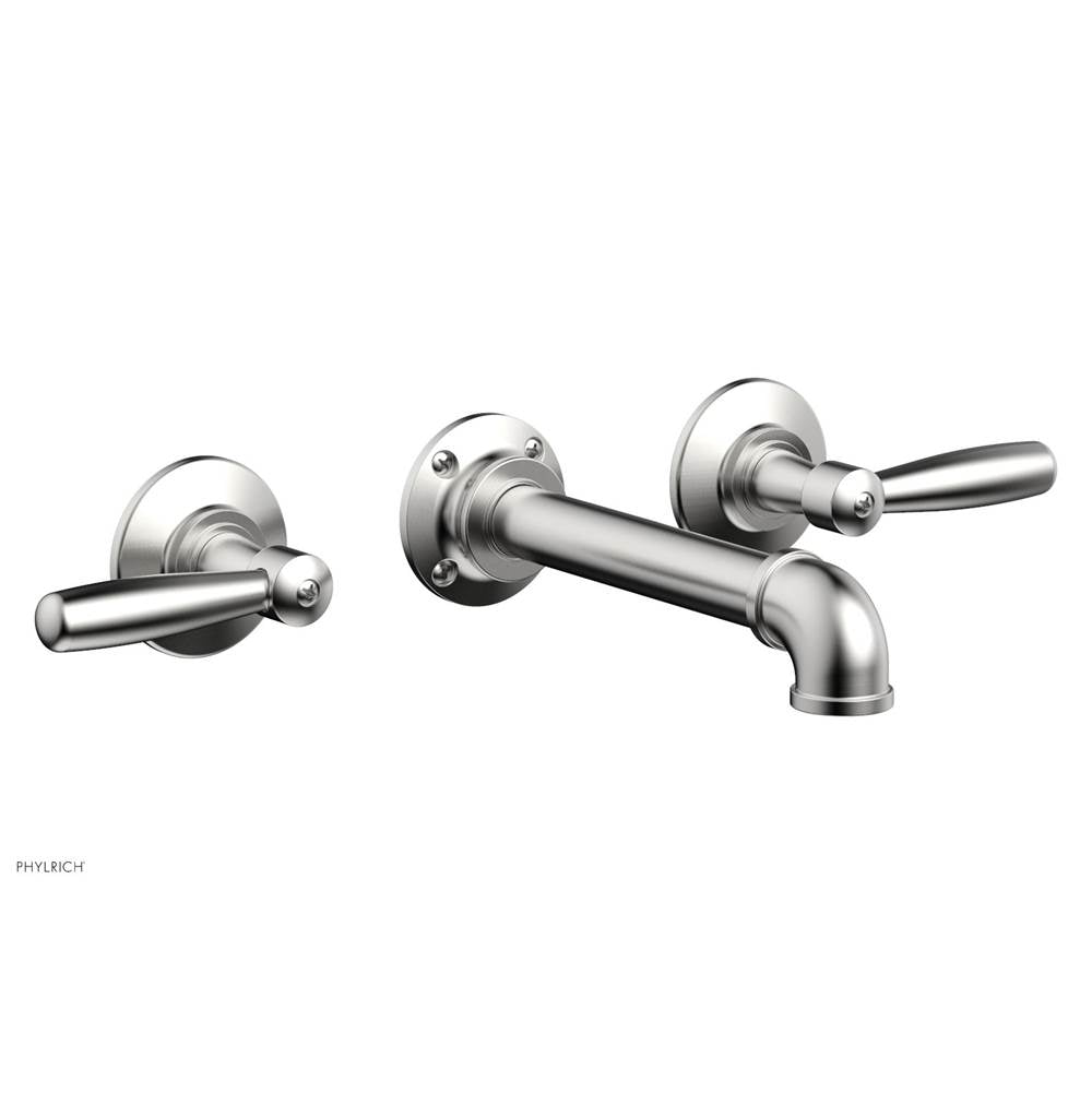 Phylrich - Wall Lav Faucet Works Industrial, Lever Handles - Satin chrome