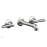 Phylrich - Wall Lav Faucet Works Industrial, Lever Handles - Satin chrome