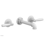 Phylrich - Wall Lav Faucet Works Industrial, Lever Handles - Satin White