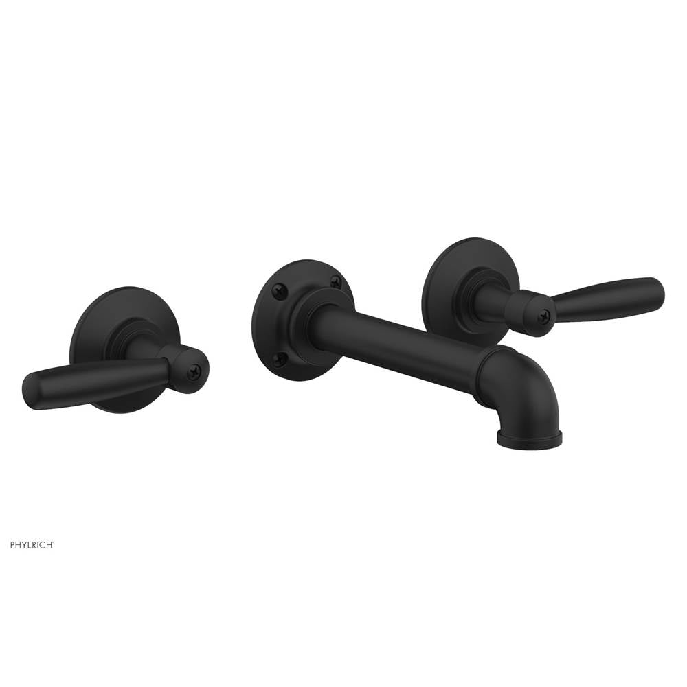 Phylrich - Wall Lav Faucet Works Industrial, Lever Handles - Matte Black