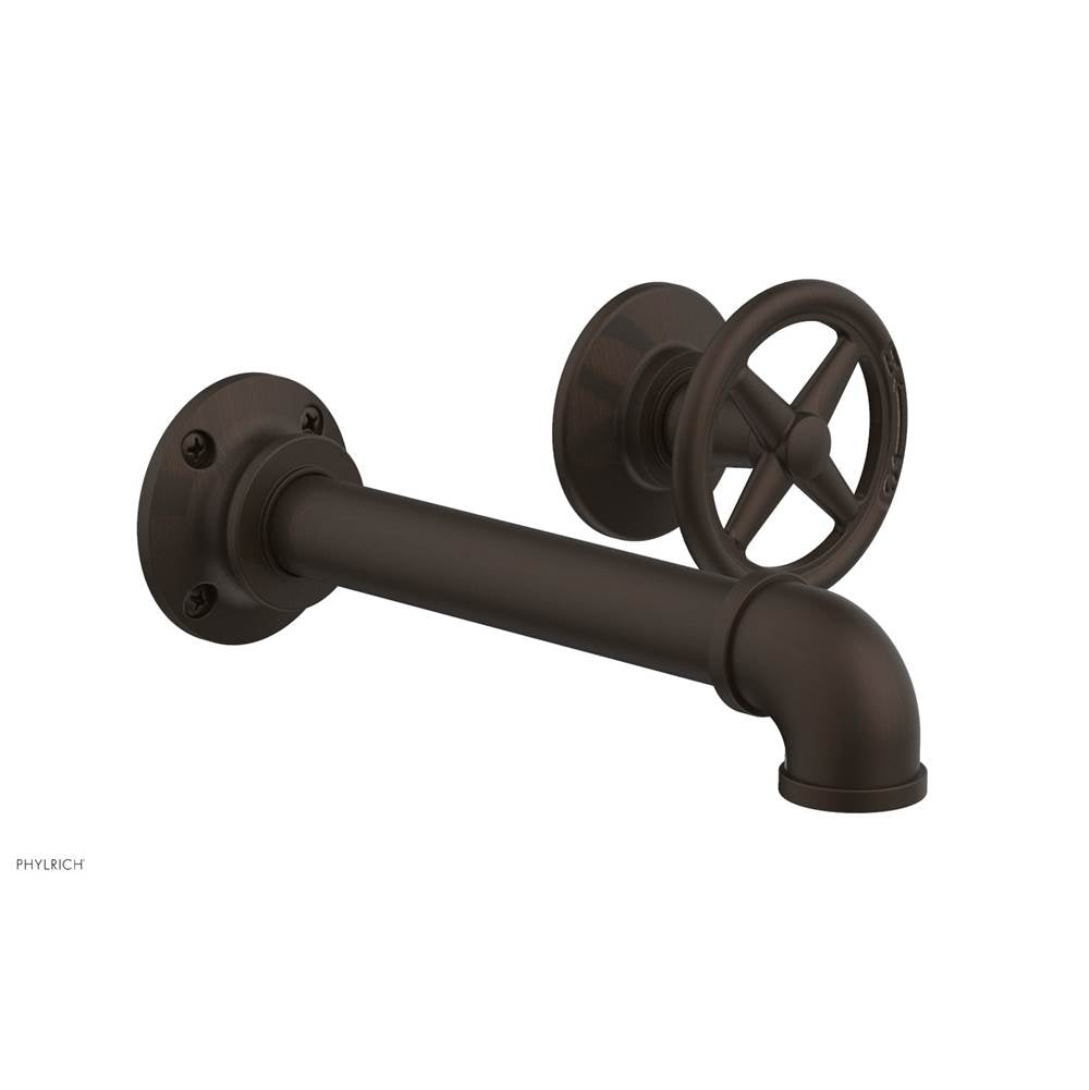 Phylrich - Wall Lav Single Works Industrial, Cross  Handle - Antique Bronze