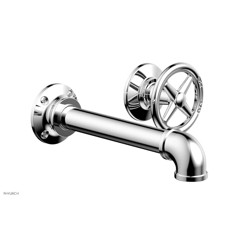Phylrich - Wall Lav Single Works Industrial, Cross  Handle - Polished Chrome