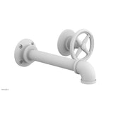 Phylrich - Wall Lav Single Works Industrial, Cross  Handle - Satin White