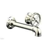 Phylrich - Wall Lav Single Works Industrial, Cross  Handle - Satin Nickel