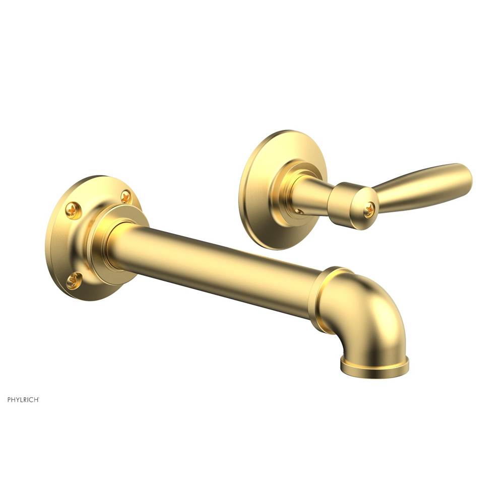 Phylrich - Wall Lav Single Works Industrial, Lever  Handle - Burnished Gold