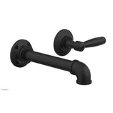 Phylrich - Wall Lav Single Works Industrial, Lever  Handle - Matte Black
