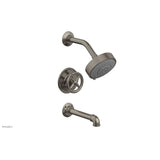 Phylrich - Pressure Balance Tub & Shower Kit, Cross Handle - Pewter