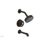 Phylrich - Pressure Balance Tub & Shower Kit, Cross Handle - Antique Bronze