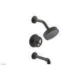 Phylrich - Pressure Balance Tub & Shower Kit, Cross Handle - Oil Rubbed Bronze