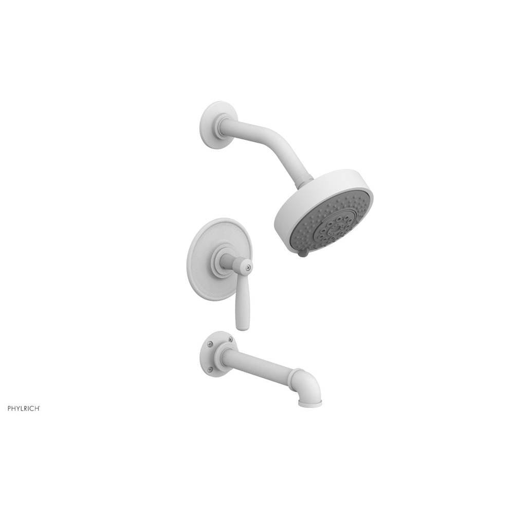 Phylrich - Pressure Balance Tub & Shower Kit, Lever Handle - Satin White