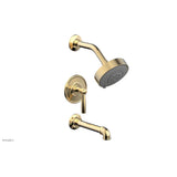 Phylrich - Pressure Balance Tub & Shower Kit, Lever Handle - Satin Brass