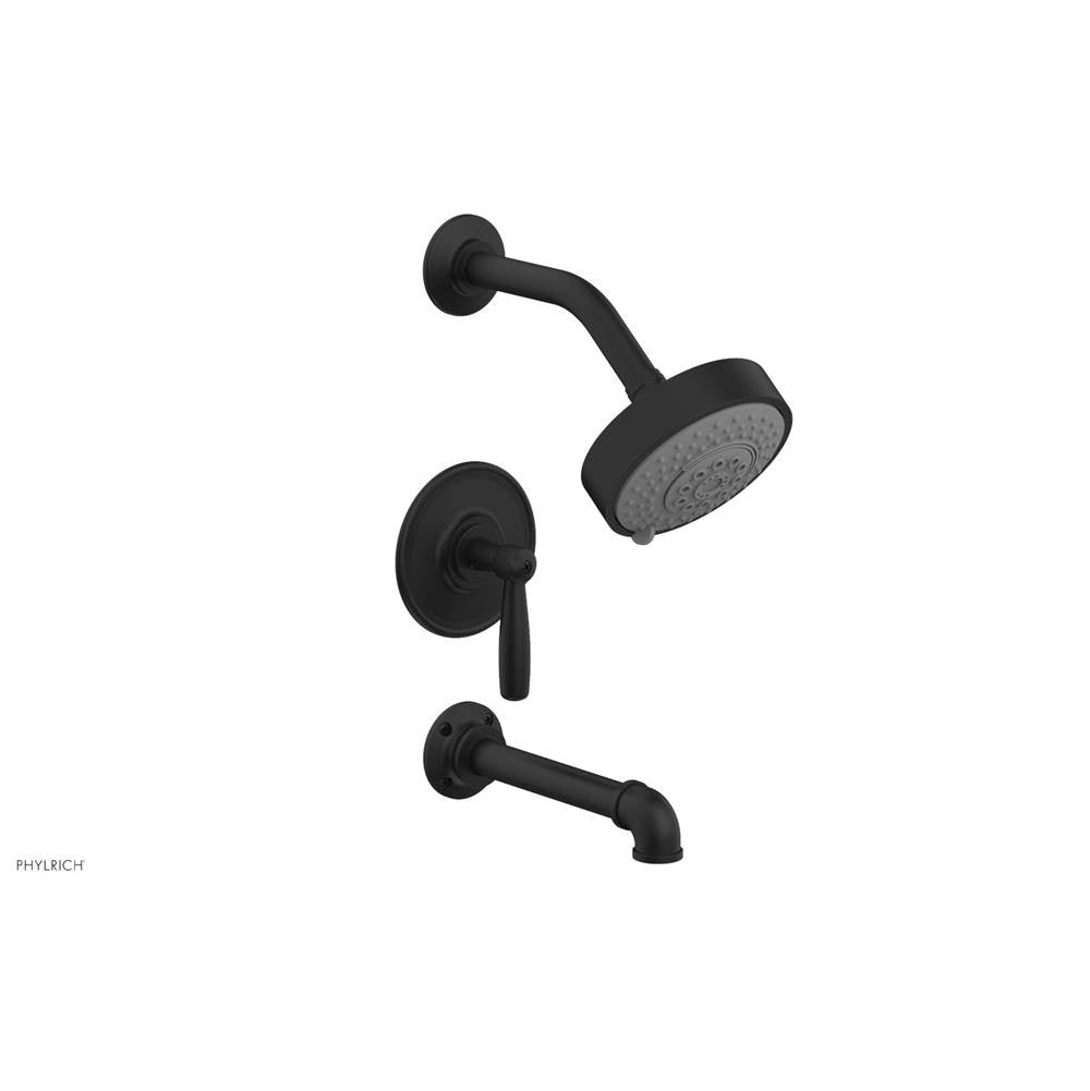 Phylrich - Pressure Balance Tub & Shower Kit, Lever Handle - Matte Black