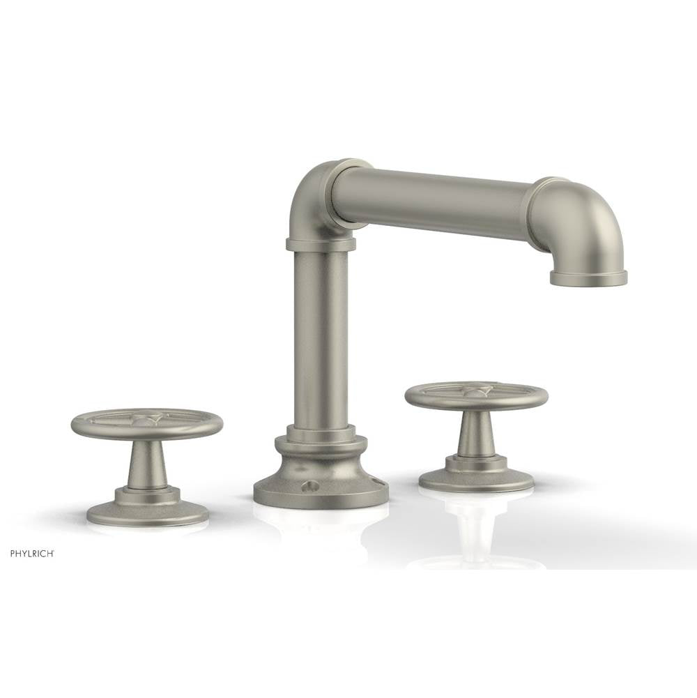 Phylrich - Deck Tub Set Works Industrial, Cross Handle - Burnished Nickel