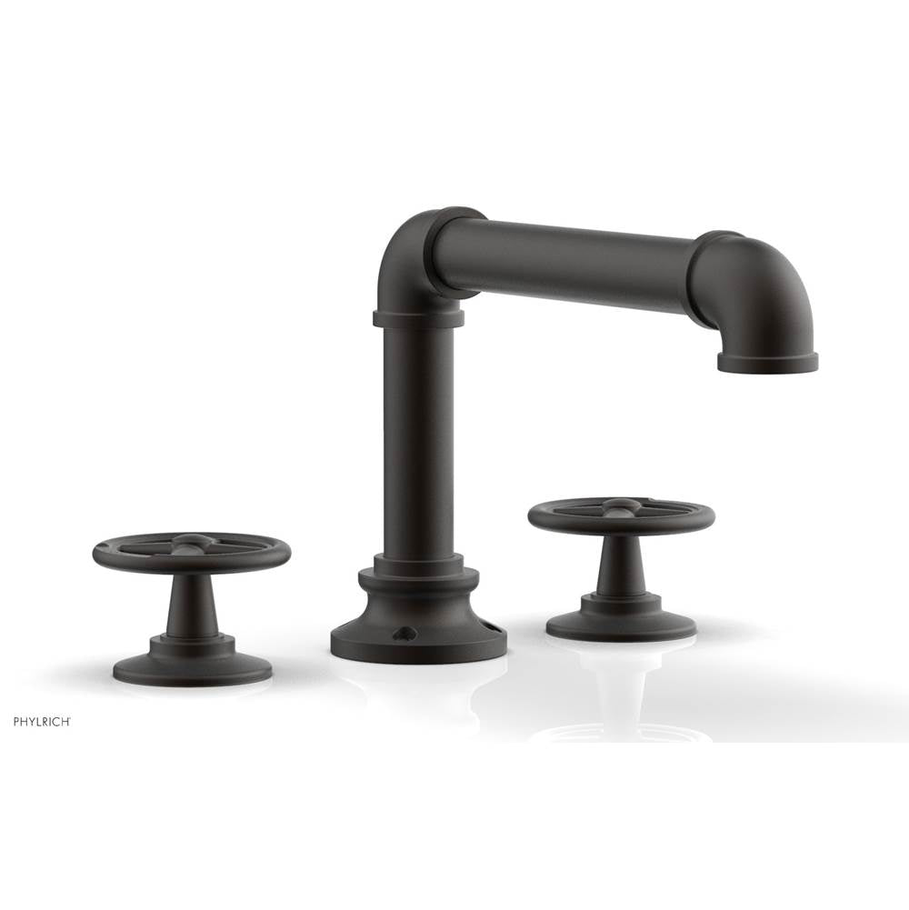 Phylrich - Deck Tub Set Works Industrial, Cross Handle - Oil Rubbed Bronze