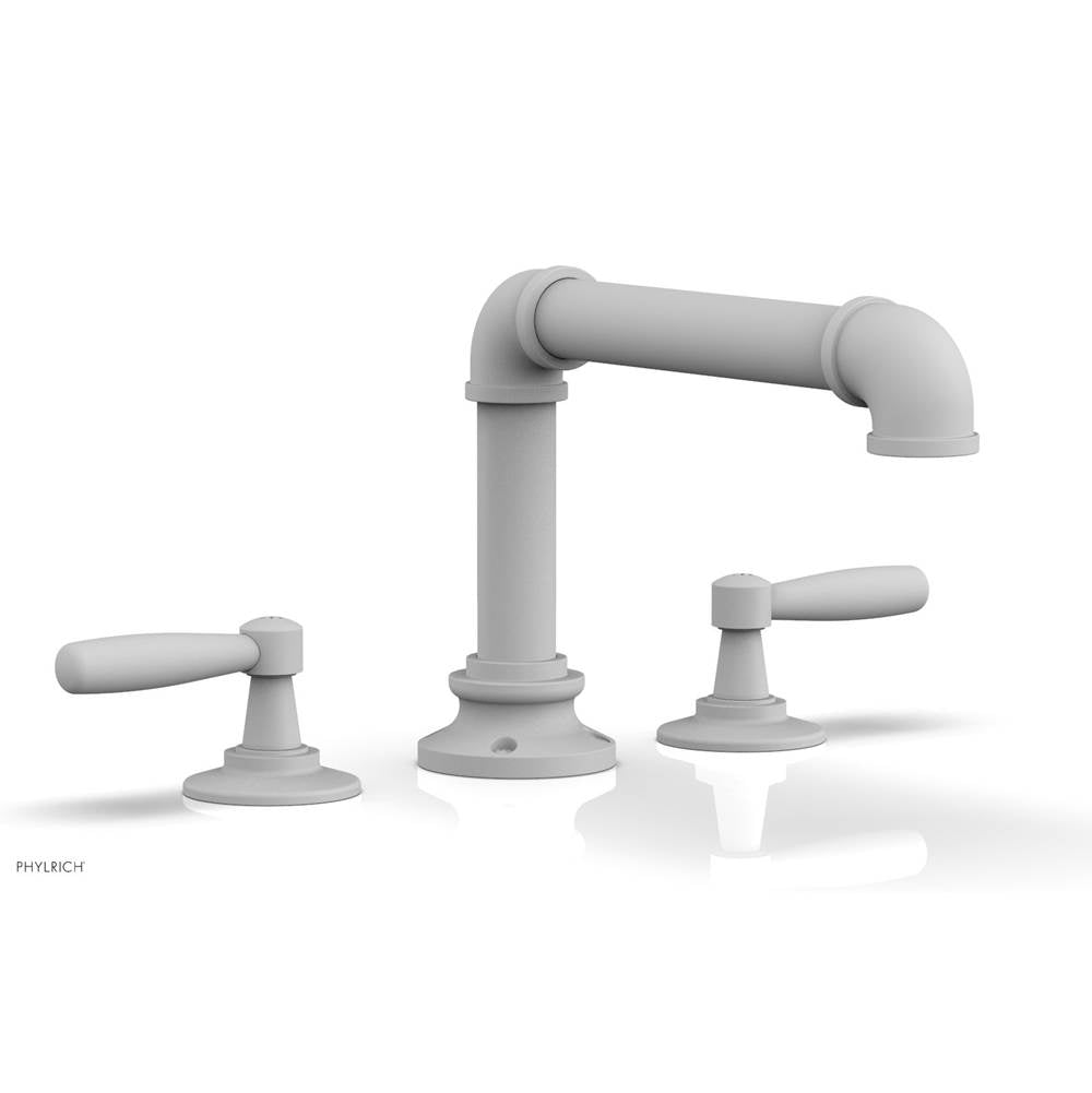 Phylrich - Deck Tub Set Works Industrial, Lever Handle - Satin White