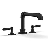 Phylrich - Deck Tub Set Works Industrial, Lever Handle - Matte Black
