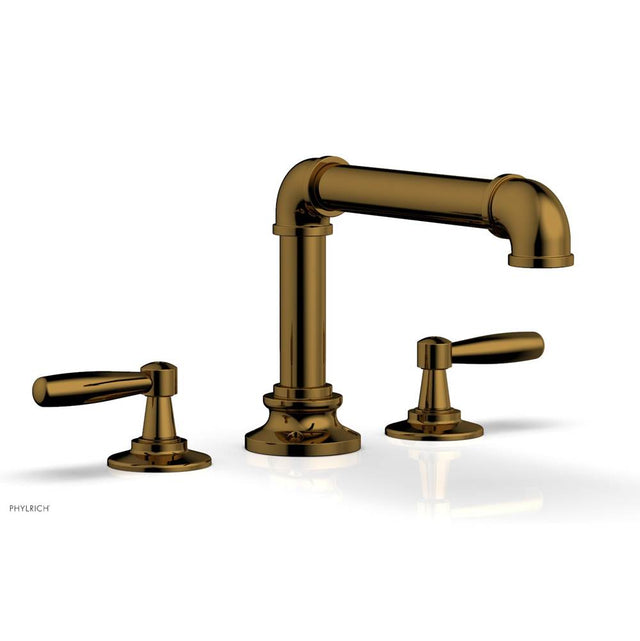 Phylrich - Deck Tub Set Works Industrial, Lever Handle - French Brass